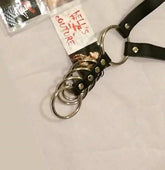 Sinvention Leather Harness With Gates of Hell Rings Male Chastity